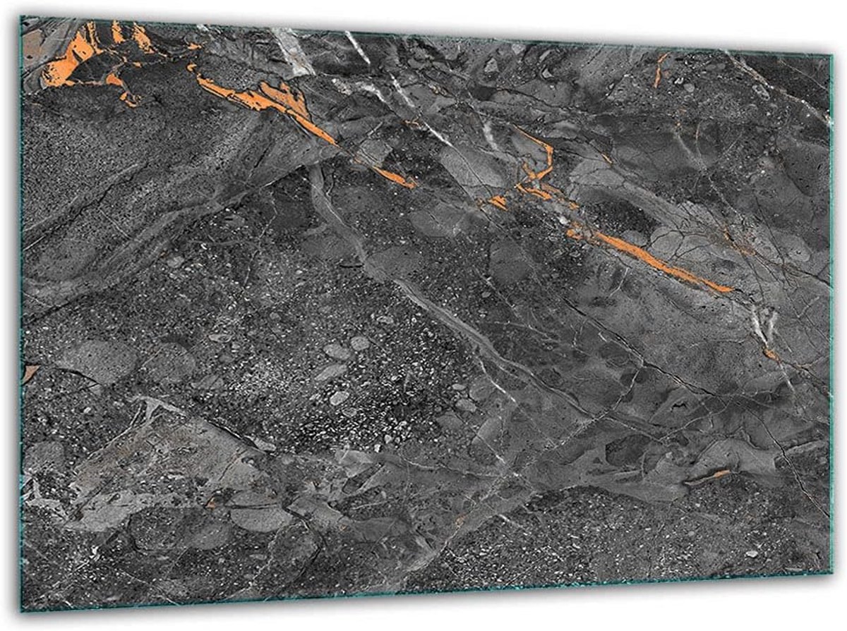 Glazen Snijplank Marmer Grijs 30x22 cm - Hittebestendige Hitteonderzetter en Koaksplaat