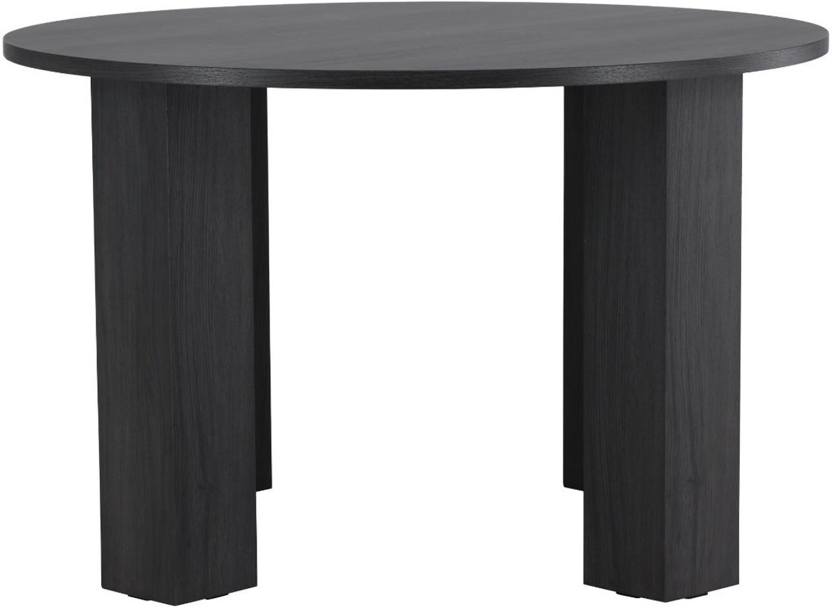 Juno eetkamertafel Ø120cm zwart.