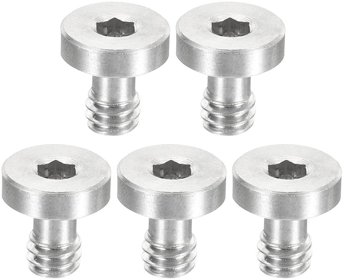 5x Statief Schroef 1/4 Inch Zilver RVS voor Camera Rig DSLR en Statieven