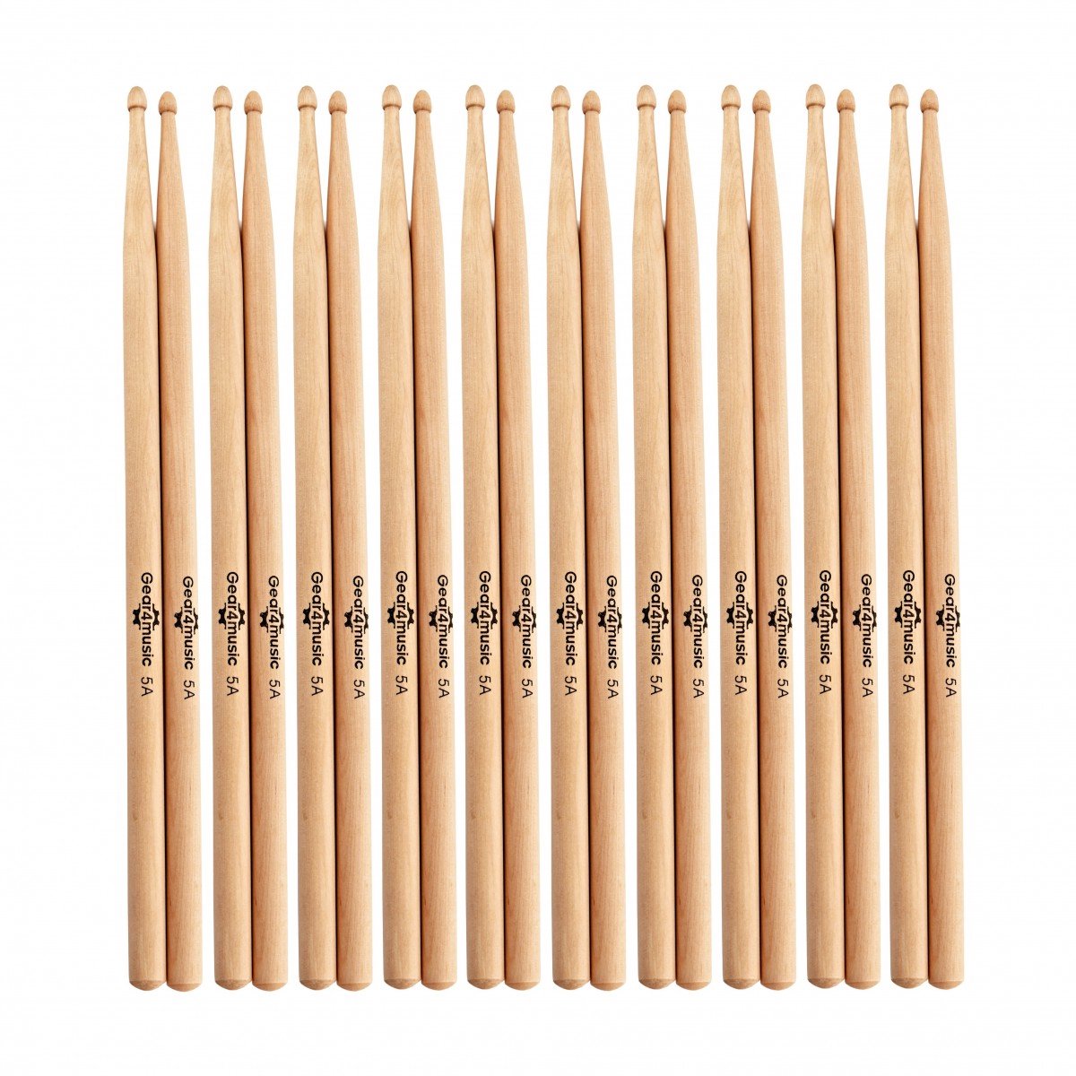5A Houten Tip drumstokken Naturel, 10 stuks