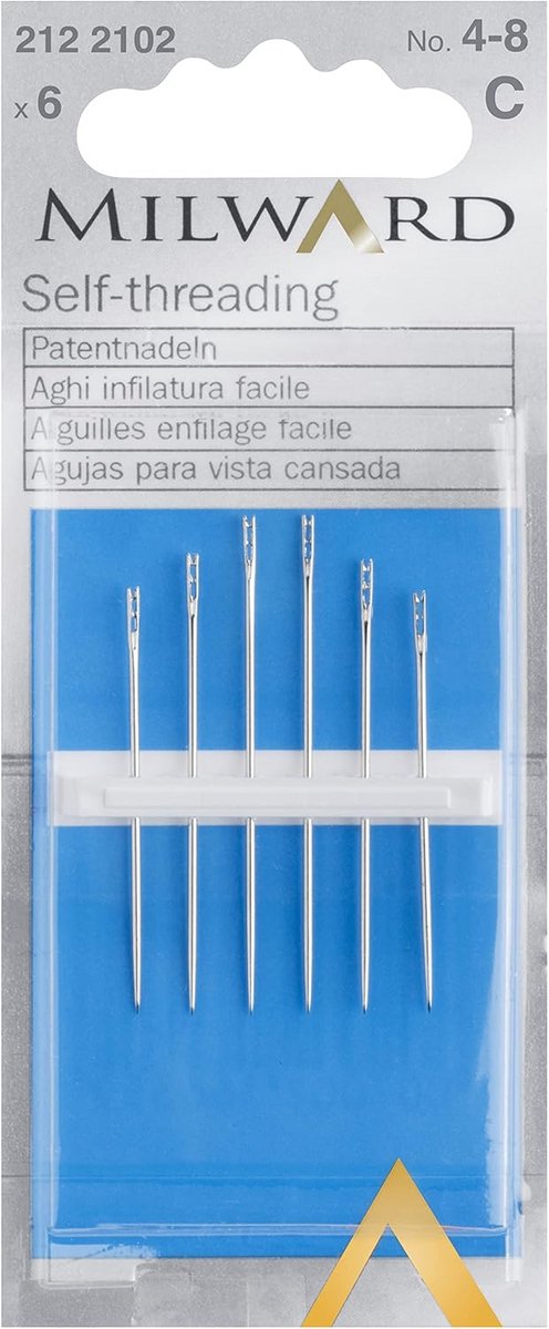 Zelfrijgende Handnaalden Set Assortiment Verschillende Groottes