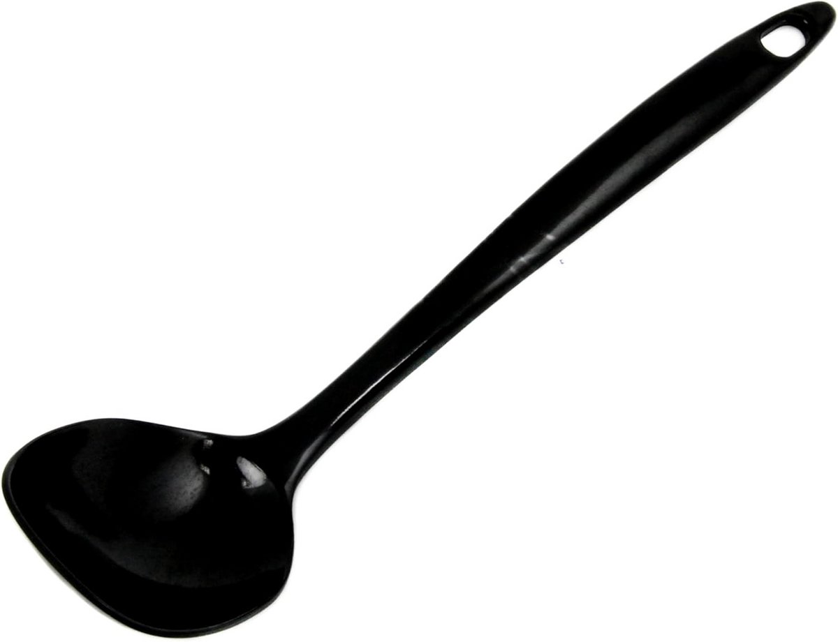 Hittebestendige Lepel 25 cm Zwart - Ideaal voor Koken en Serveren