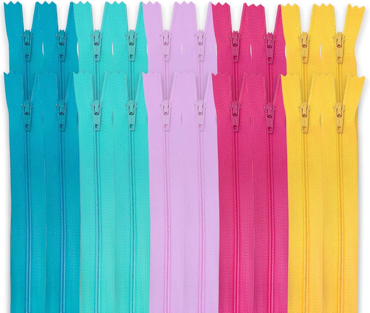 20 Stuks Nylon Ritssluitingen 20 cm Veelkleurig voor Kleding en Tassen Naaien