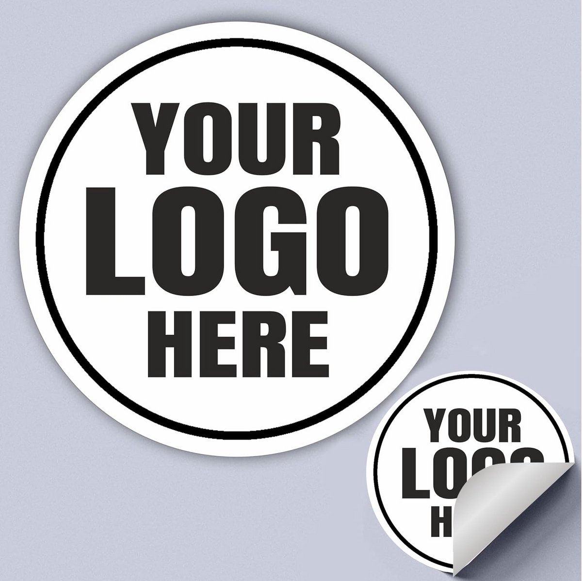 100 Gepersonaliseerde Bedrijfsetiketten en Logo Stickers 5 cm