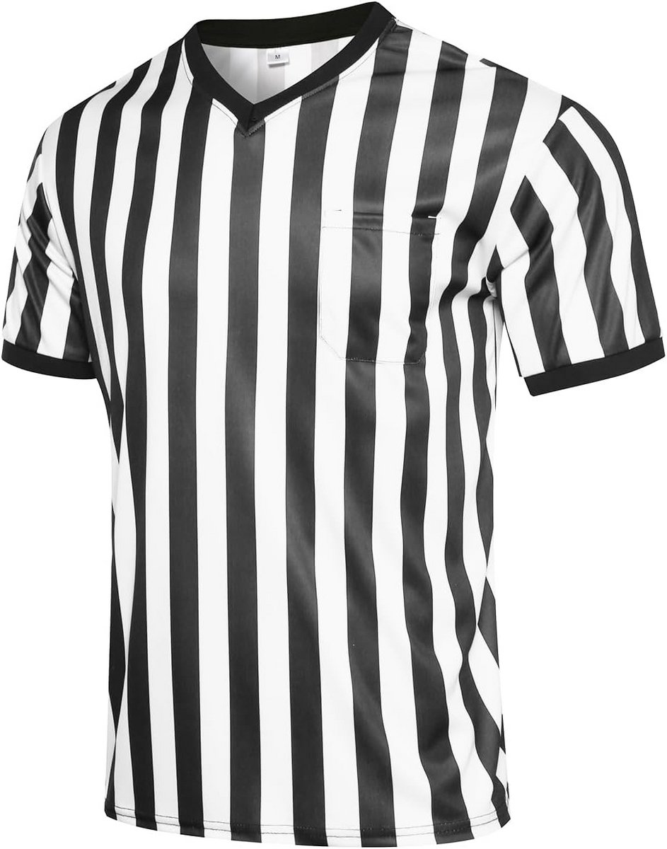 Scheidsrechters Sportshirt met Zwart-Witte Strepen voor Heren en Dames
