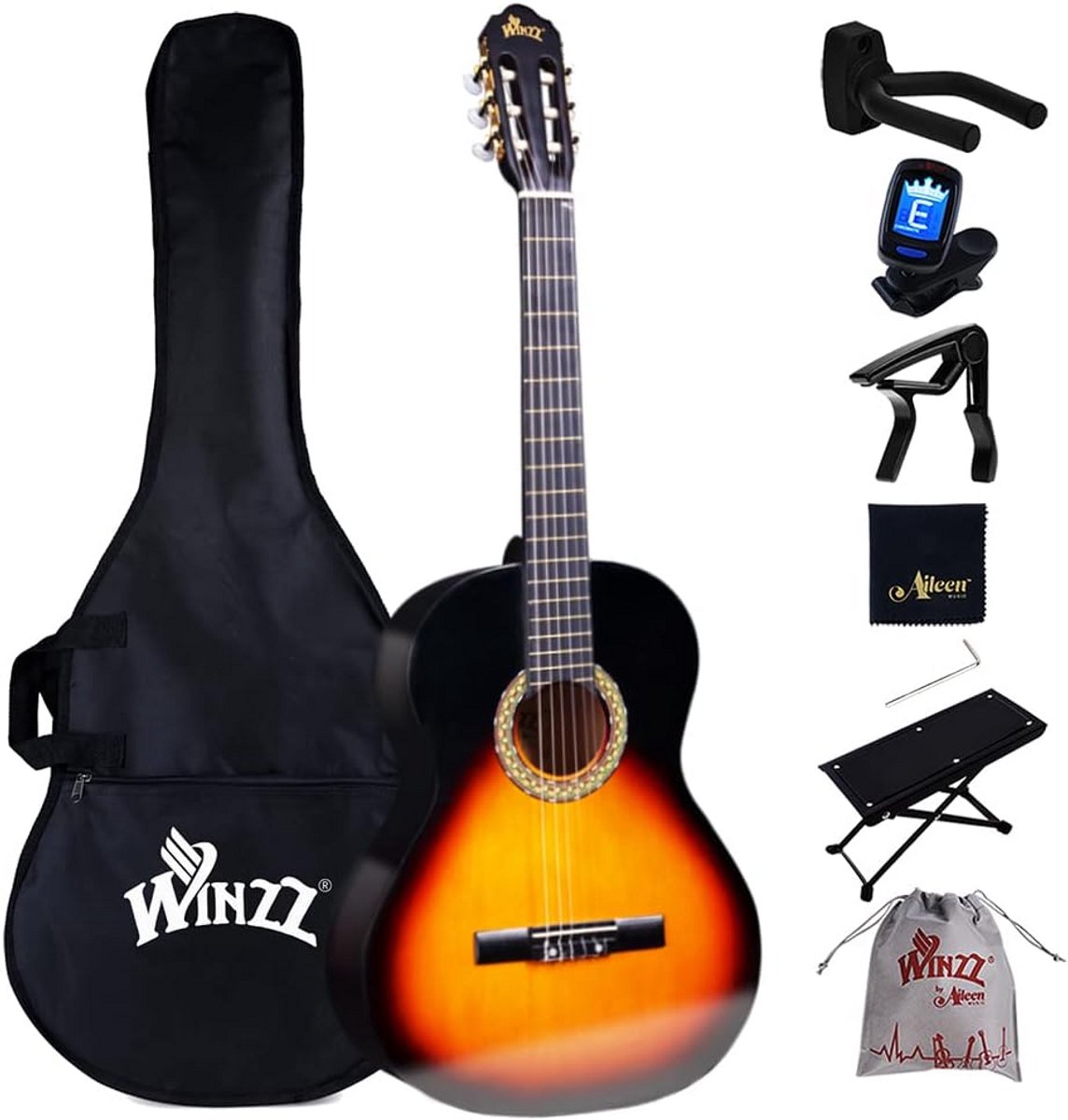 Klassieke Spaanse Gitaar Full Size 4/4 voor Beginners en Volwassenen
