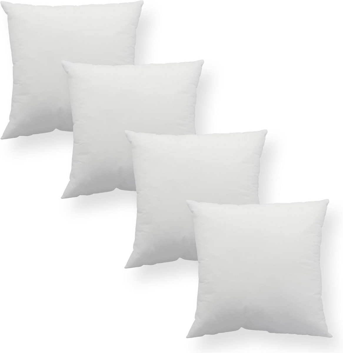 Set van 4 Kussenvullingen Microvezel voor Sierkussens en Hoofdkussens (60 x 60 cm)