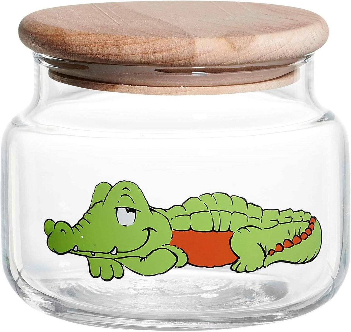 Glazen Voorraadpot met Krokodillenprint - 400 ml