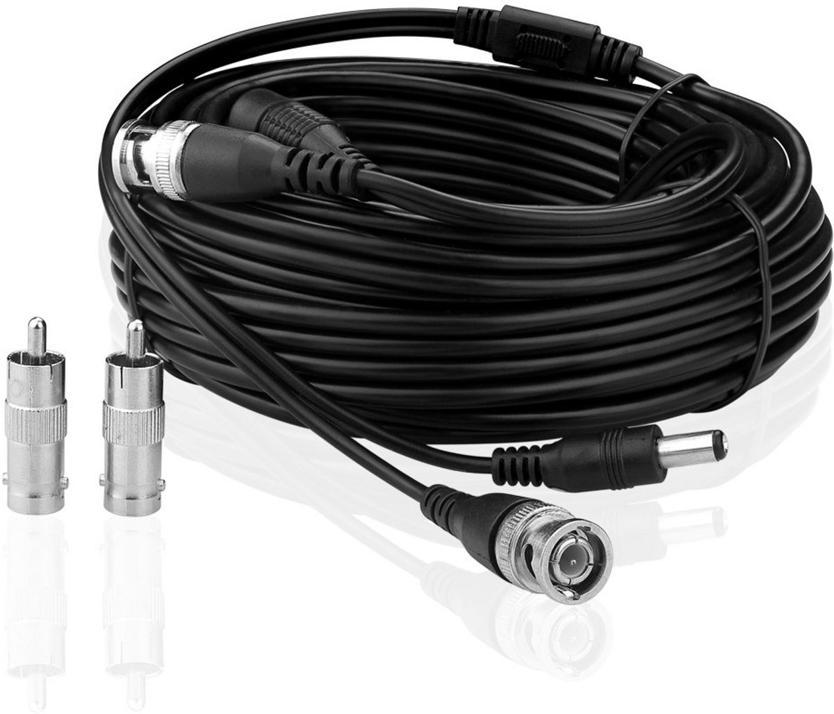 30 Meter CCTV Beveiligingscamera Kabel - Video & Stroom (BNC + DC Connectoren)