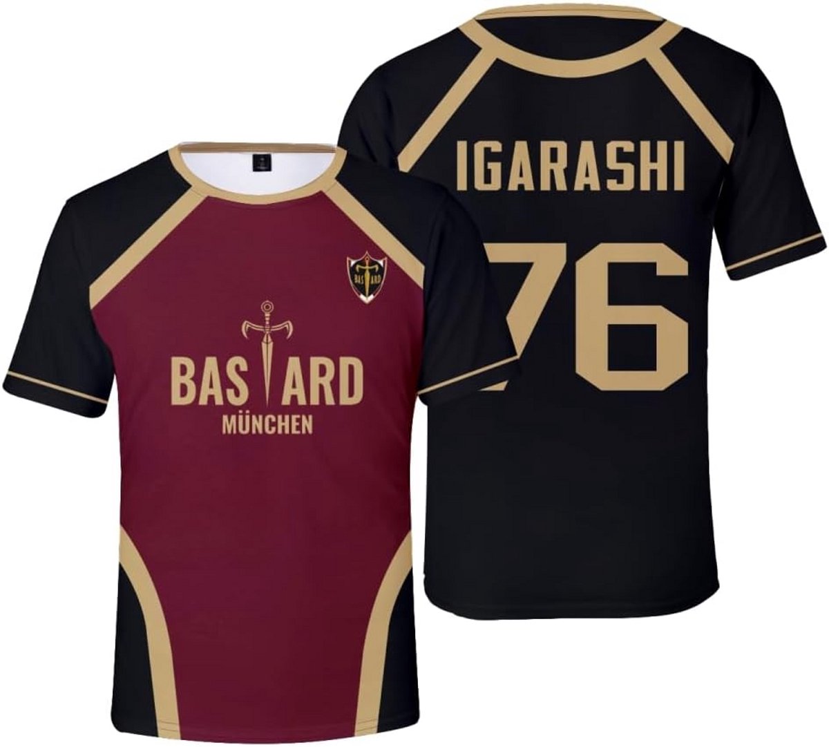 Anime Voetbalshirt T-shirt Korte Mouw Crewneck Streetwear Tops voor Mannen en Vrouwen
