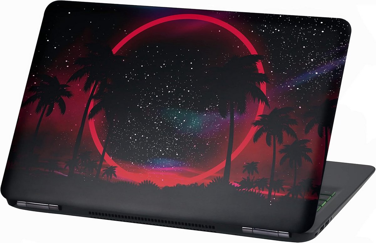 Zelfklevende Laptop Skin Sticker - Strand Vakantie Paradijs Design voor 15 Inch Notebook