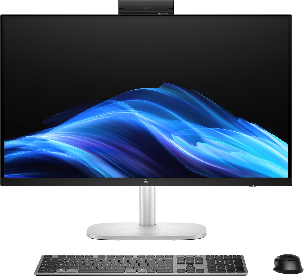 HP EliteStudio 8 G1i 27 AI PC Wolf Pro Security Edition Intel Core Ultra 5 235 68,6 cm (27") 2560 x 1440 Pixels Touchscreen Alles-in-één-pc 16 GB DDR5-SDRAM 512 GB SSD Windows 11 Pro Wi-Fi 7 (802.11be) Zilver