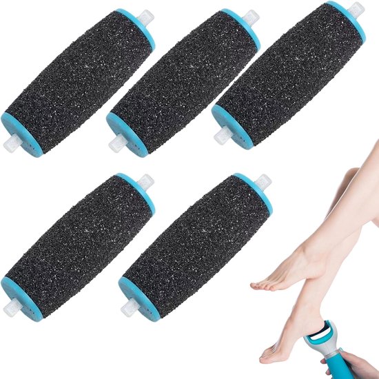 Pack van 5 vervangingsrollen - compatibel met Velvet Smooth - vervangingsrollen voor Scholl eeltverwijderaar - pedicure voetverzorgingsset vervangingsrollen