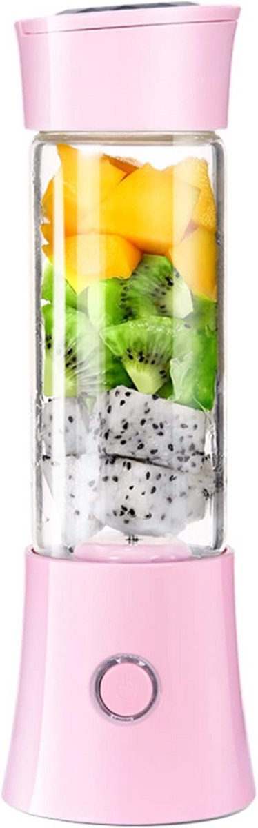 USB Oplaadbare Blender Beker 480ml - Draagbare Mixer voor Smoothies, Sap en Milkshakes