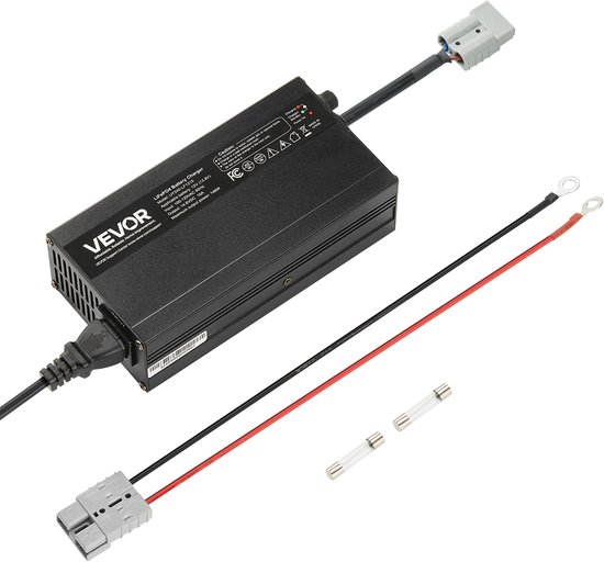 VEVOR 12V LiFePO4-lader 10A Lithium-acculader 14,6V DC voor Campers