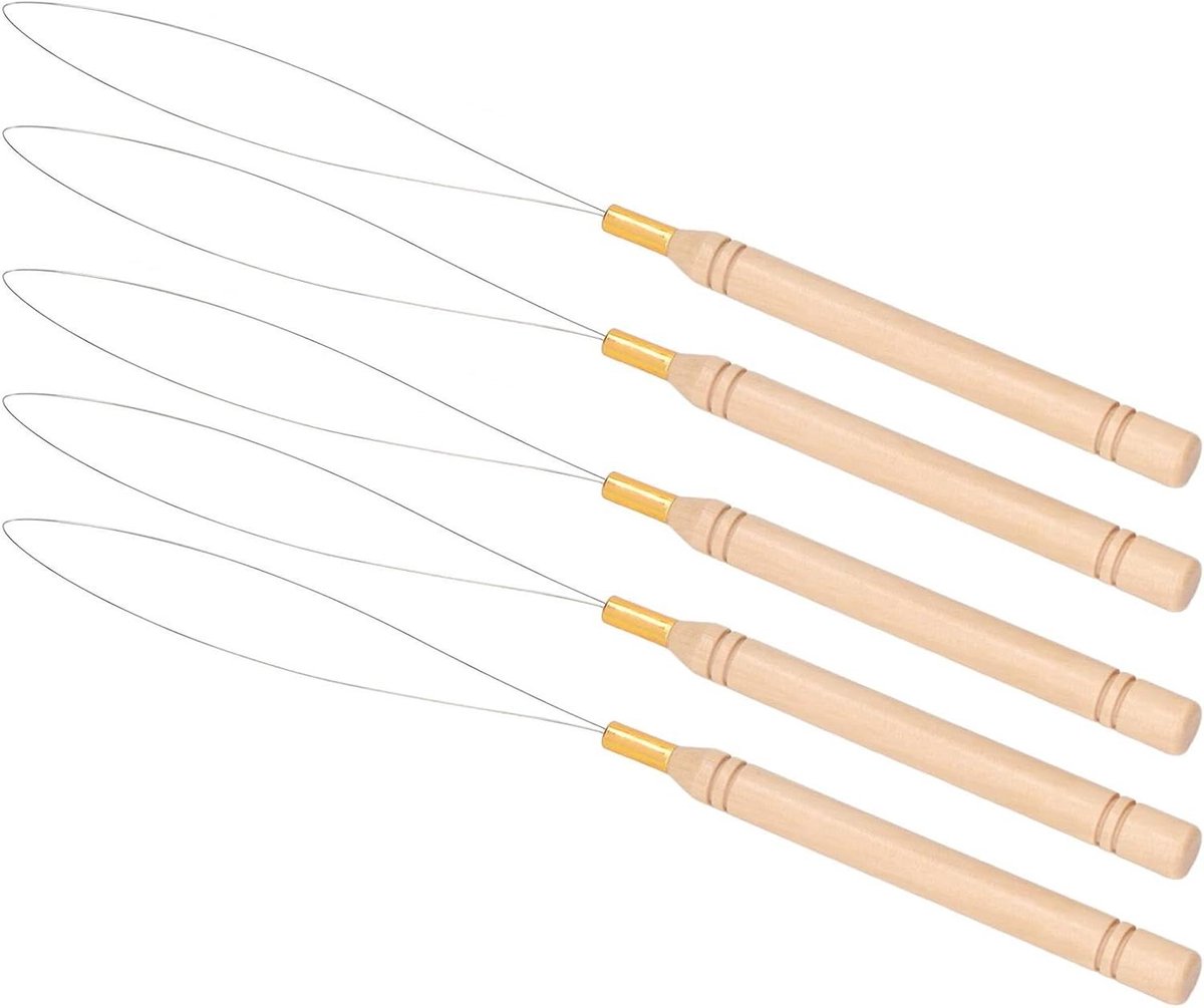 Haarverlenging Lus Naald Kit - Anti Slip Handvat - Trekhaak Naald - Natuurlijk Haar - Salon Kwaliteit - Professioneel Gebruik
