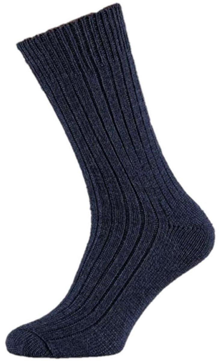 Angro - 3-Pack - Stevige Noorse Sokken - Merino Wol - Meraklon - Heren / Dames - marine - 48-50 - 125006000