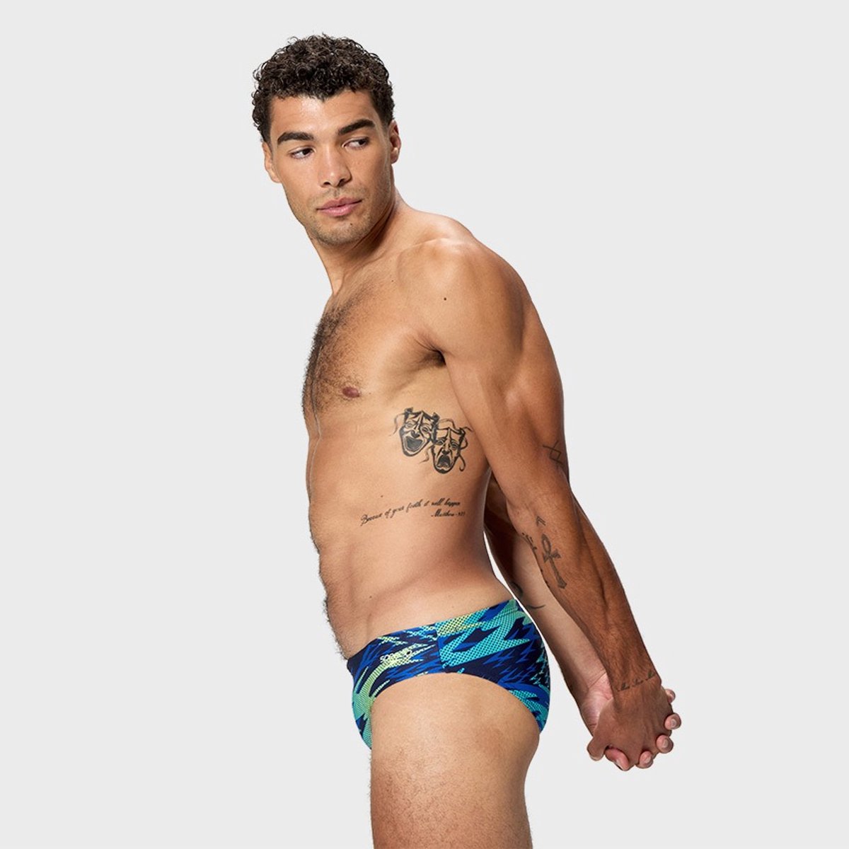 Speedo Hyperboom Print 2.5in Zwemslip Blauw UK 34 Man — afbeelding 4