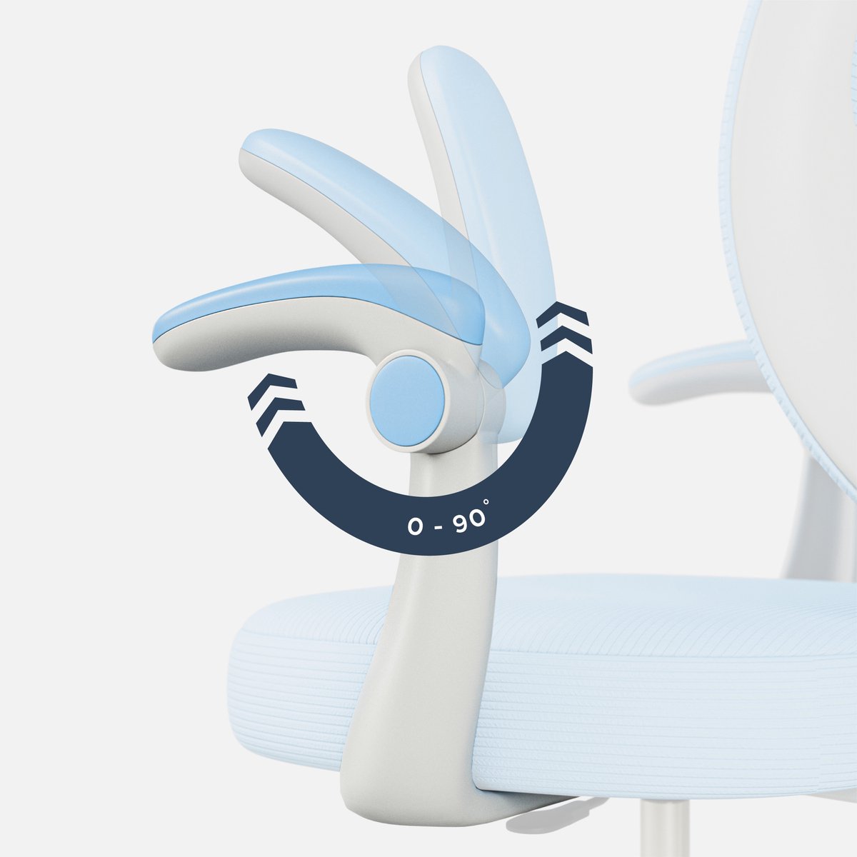 Mark Adler Junior 3.1 Kinderbureaustoel – Ergonomische Draaistoel voor Kinderen - Verstelbaar & Comfortabel - Blauw thumbnail 2