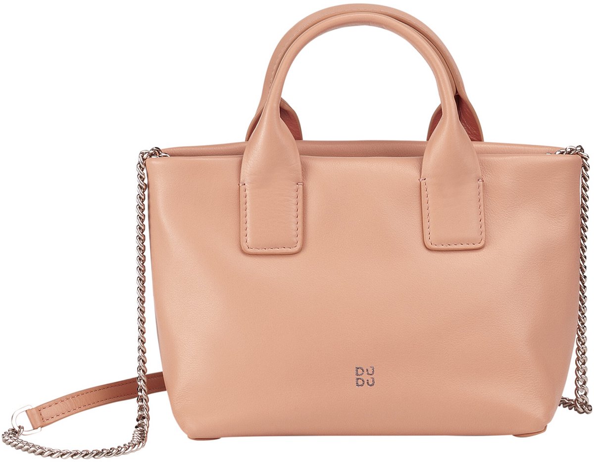 DuDu - Mini Dames Schoudertas - Leer - Gouden Accenten - Elegant
