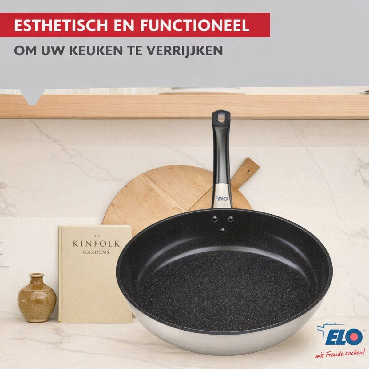 Keramische pan zonder PFAS 24 cm Elo Profi Therm Platinum