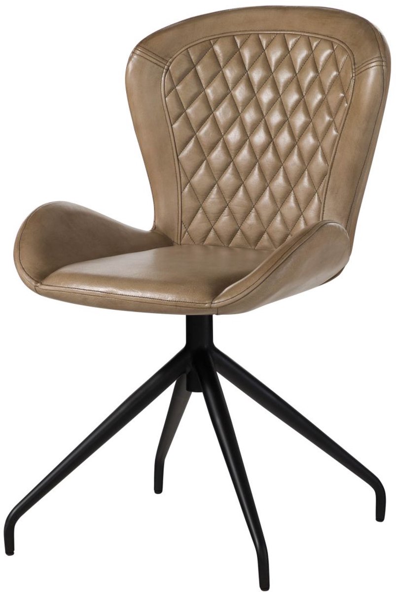 MASSIVMOEBEL24 .DE gestoffeerde stoel beige echt leer (buffel) deels gemonteerd IRON LABEL #612