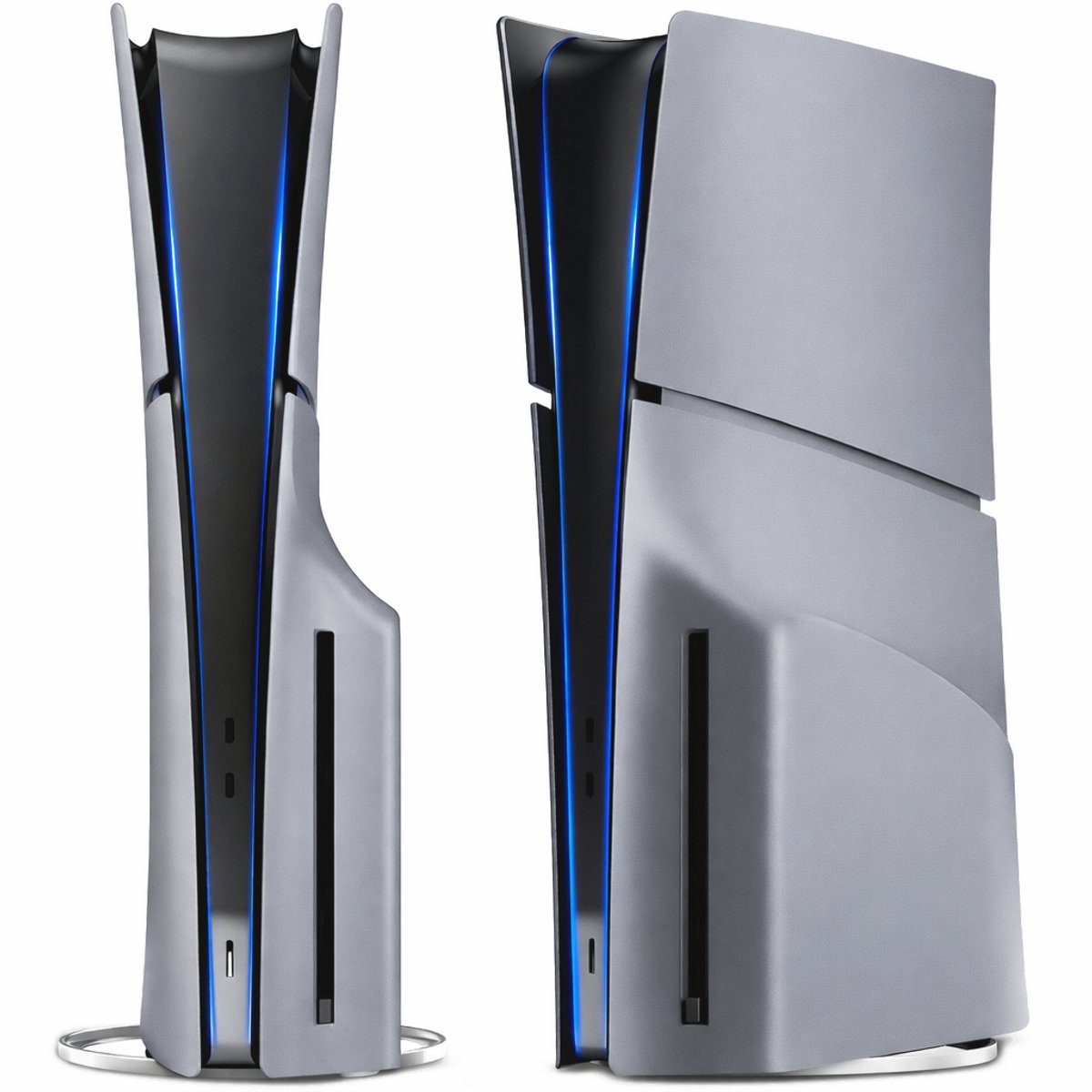Playstation 5 Slim Faceplates Disc Edition (niet geschikt voor standaard PS5 & PS5 Pro) - Inclusief Mid Skin - Accessoires - Faceplate - Cover - Plate - Skin - Retro - 30th Anniversary Grey