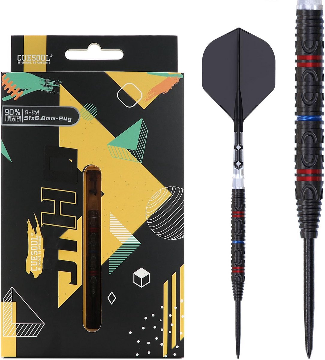 Tungsten Steeltip Darts Set 21g 22g 23g 90% Professioneel voor Dartbord