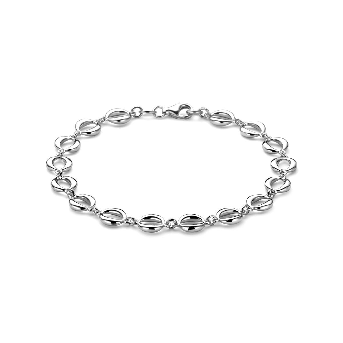 Zilver gerhodineerde armband 7,5 mm 20 cm - 1341765