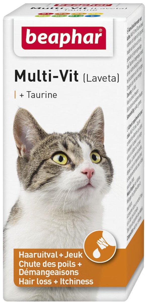 Beaphar Multi-Vit kat met taurine 20ml