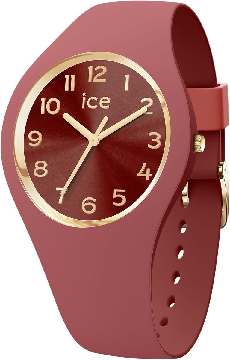 Dameshorloge met tweekleurig design en siliconen band