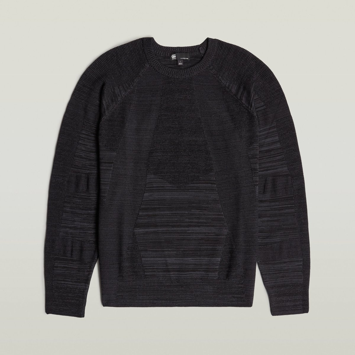 G-STAR 3D biker r knit Heren Trui dk /asfalt Zwart