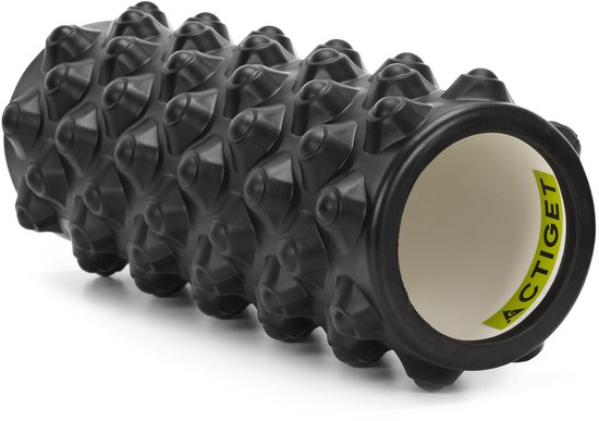 Actiget® Foamroller | Foam Roller | Medium Hardheid | Triggerpoints | 33 cm | Zwart
