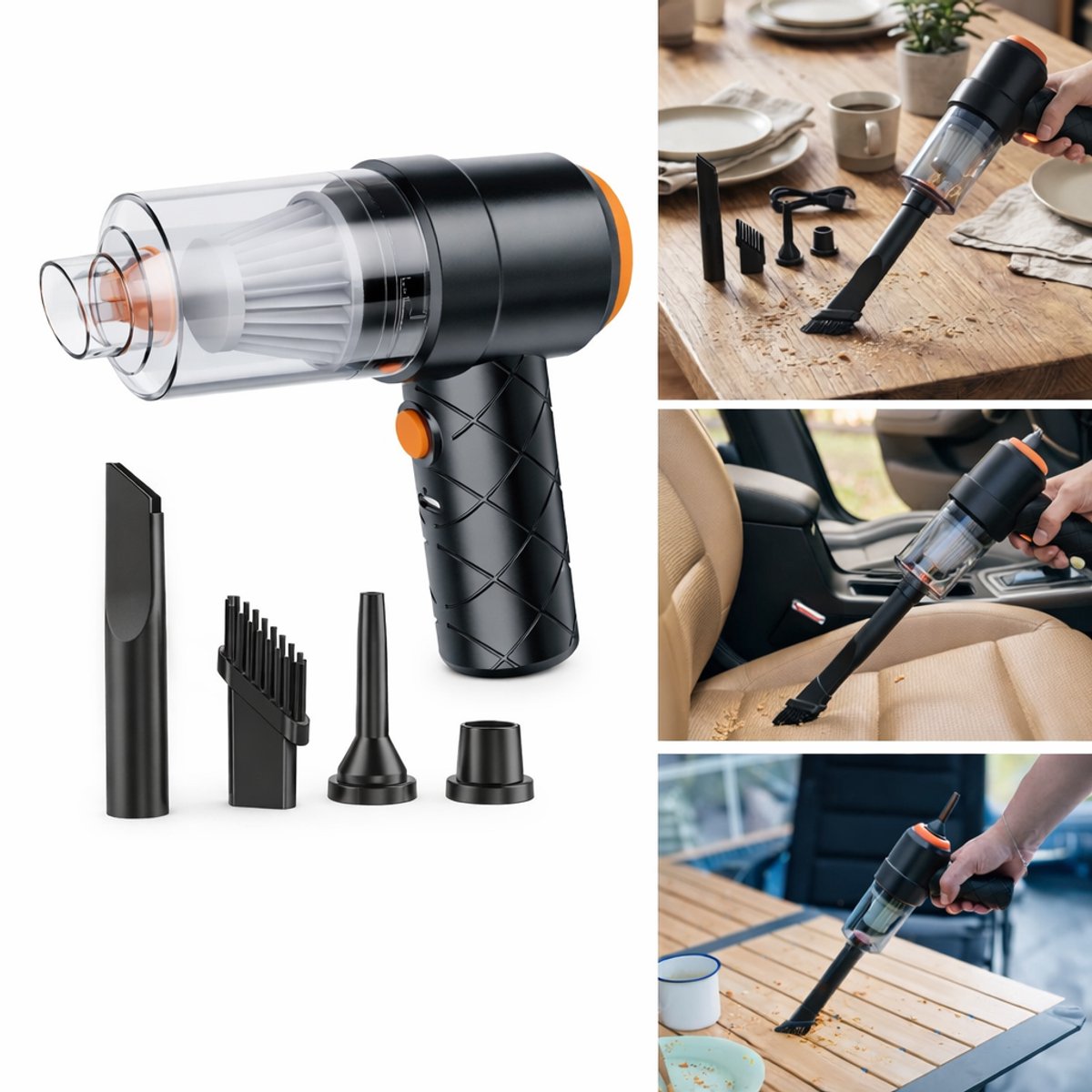Nexxt Mini Stofzuiger - 4000 Pa Zuigkracht - Oplaadbaar
