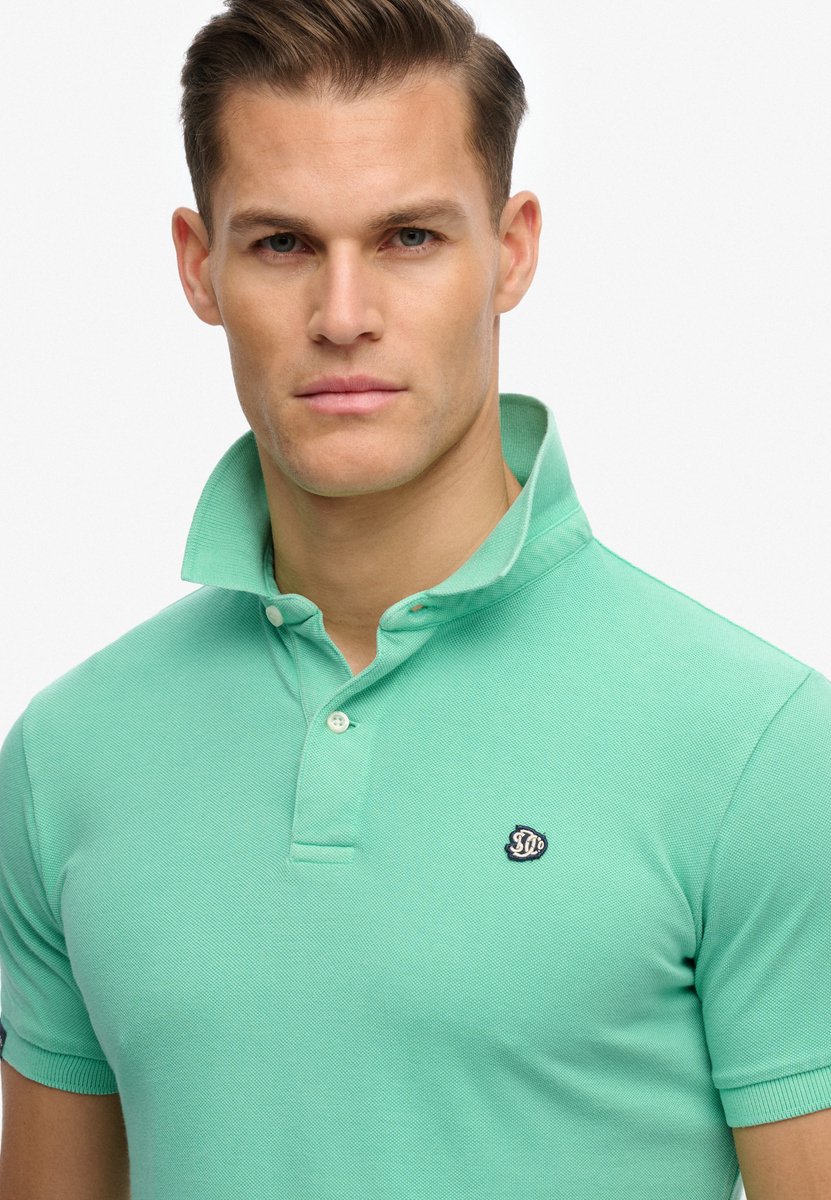 Superdry Poloshirt Vintage Destroy Polo M1110451a Spring Bud Mannen Groen