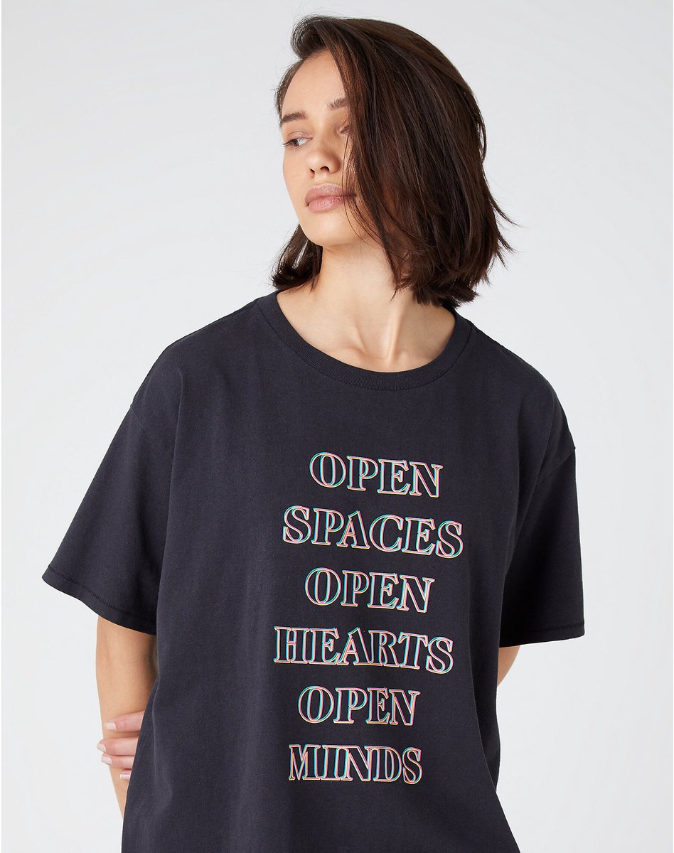 Dames oversized T-shirt Wrangler Worn Multicolor
