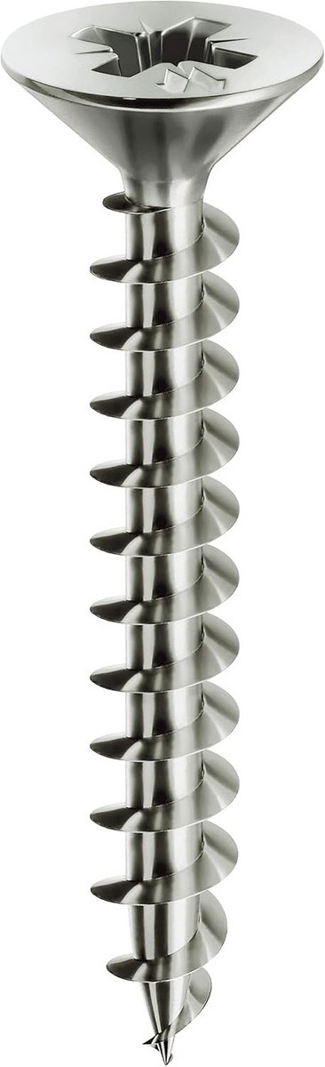 Witte Platte Hoofd Schroeven 4.0 x 25 mm Verzinkt (Pack van 5)