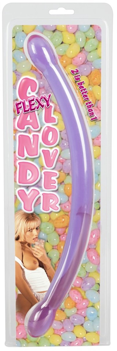 NMC – Double Trouble Flexibele Dubbel Dildo met Verdikte Uiteinde 44 cm – Paars
