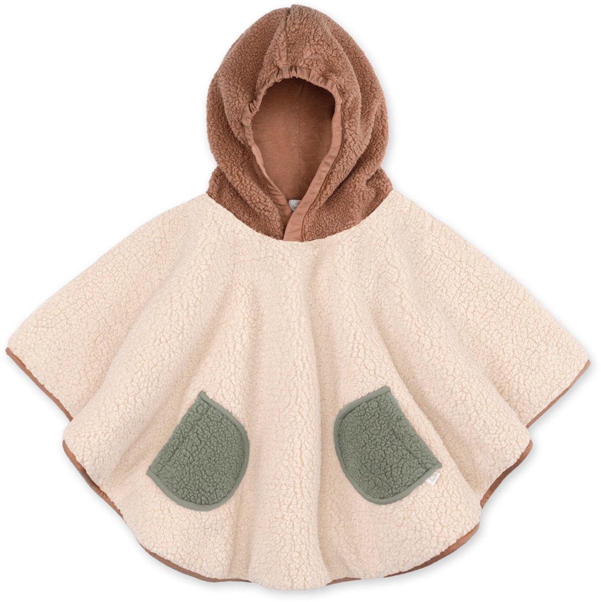 BEMINI Reisponcho - 9-36m - Warme teddy - Ficelle