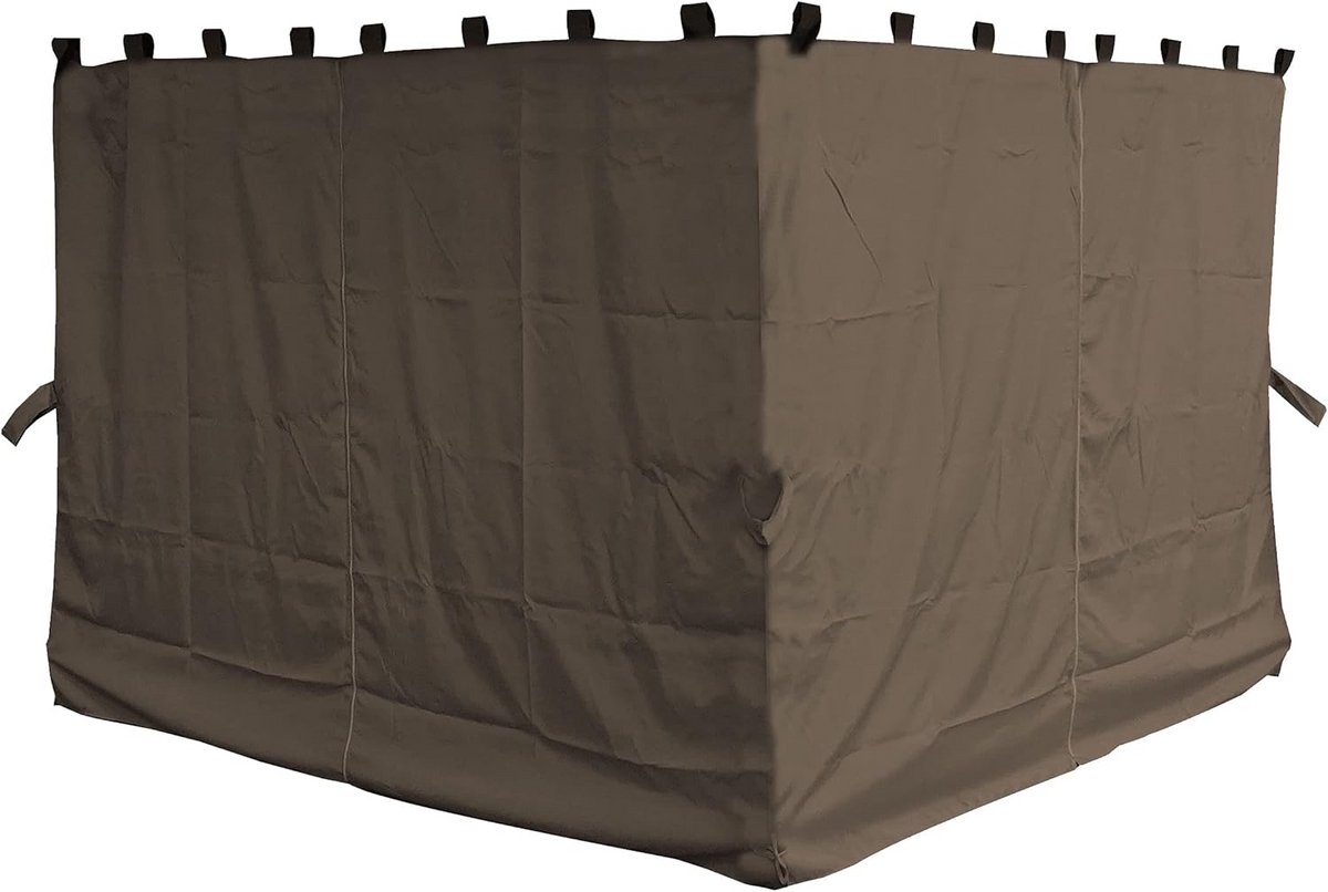 Zijwanden voor Paviljoen 3x4m - 4 Stuks in Taupe/Beige Grijs