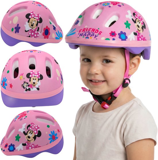 DISNEY Minnie Mouse Veilige fietshelm voor meisjes, verstelbaar 44-48 cm