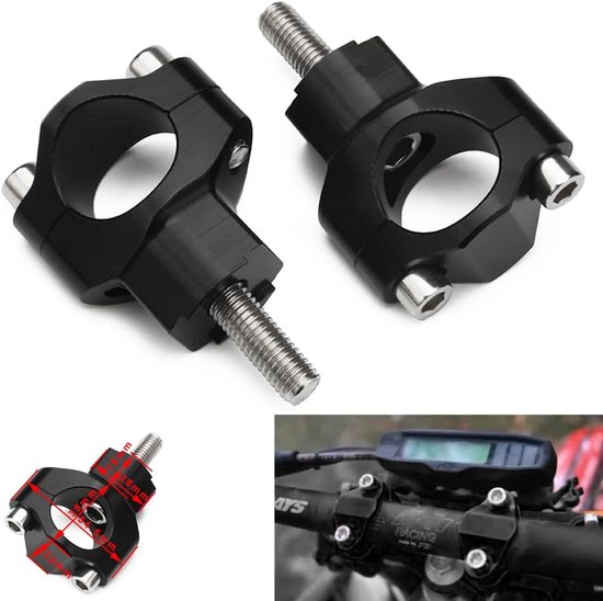 Stuurverhogers Voor BMW F750GS (2018+) – Aluminium Risers – Verhoog 23 Mm En Verplaats 20 Mm Naar Achteren – Comfortabele Rijhouding