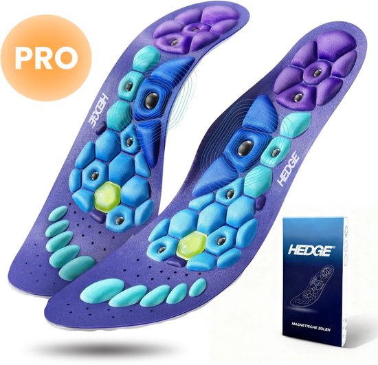 Semelles intérieures magnétiques Hedge® - Semelles d'acupression - Semelles intérieures Semelles intérieures - Semelles de massage des pieds - Antifatigue - Semelles pour douleurs aux pieds - Taille M (41-43)