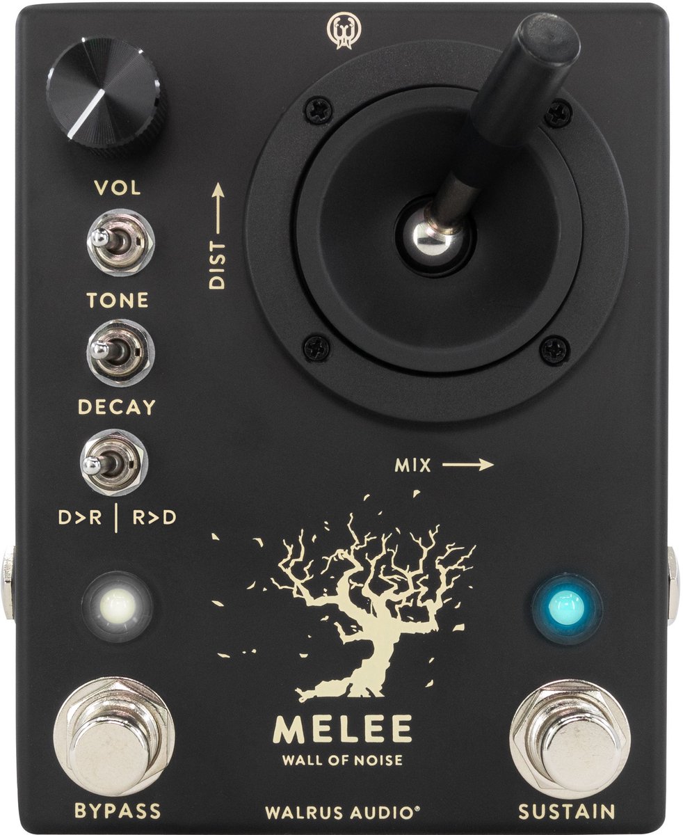 Walrus Audio Melee Black - Wall of Noise - reverb / distortion met joystick