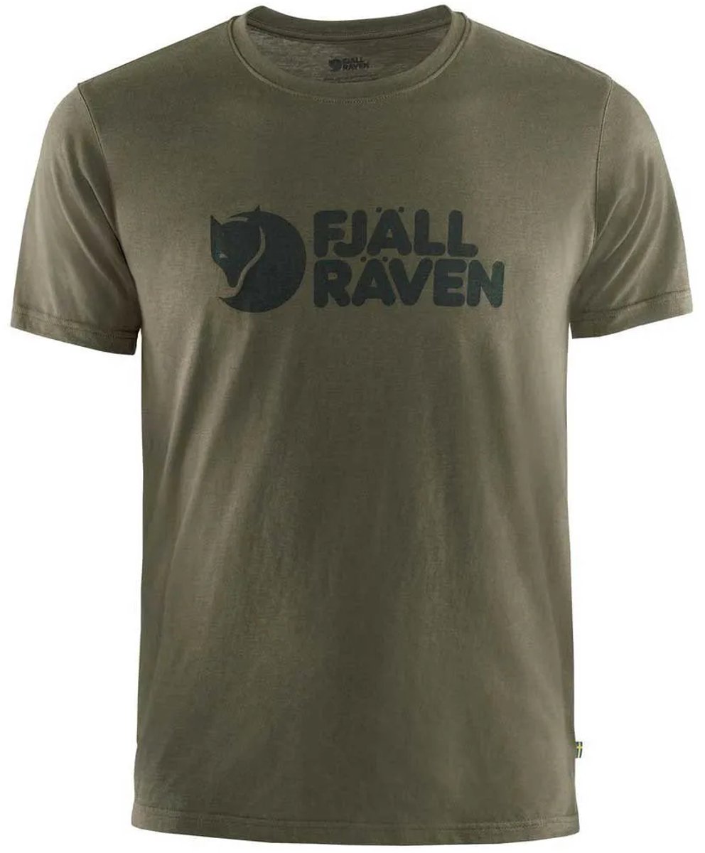 Fjällräven Logo T-shirt Met Korte Mouwen Groen XS Man