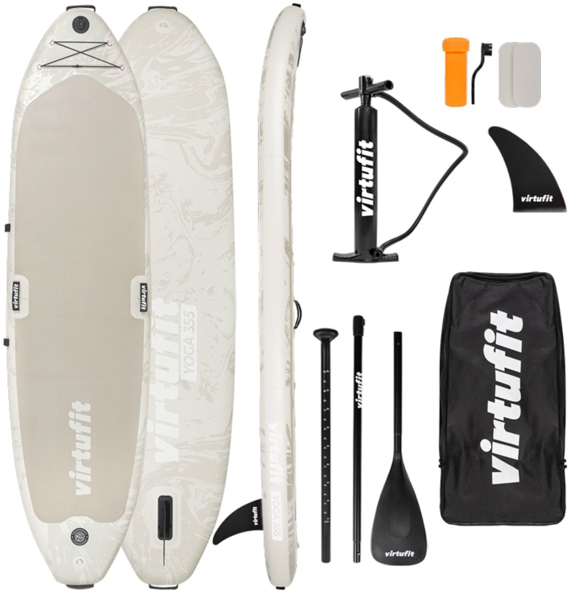 Bol.com VirtuFit Yoga Opblaasbaar SUP Board 335 cm - Stand Up Paddle Board voor Yoga en Fitness - Inclusief Accessoires en Draag... aanbieding