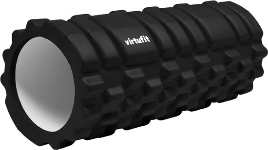 VirtuFit Foam Roller - Grid Massage Roller - 33 cm - Zwart - Foamrol - Foamroller