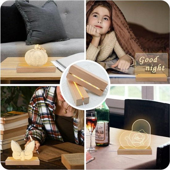 LED Display Lampen Sokkel met USB-Schakelaar - 2 Stuks Voor Desktop ...