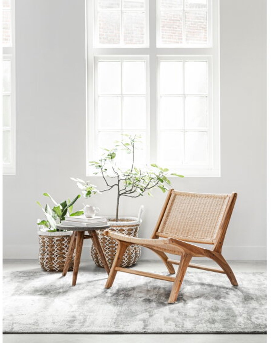 MUST Living Fauteuil Lazy Loom Teakhout - 65x65x69 cm