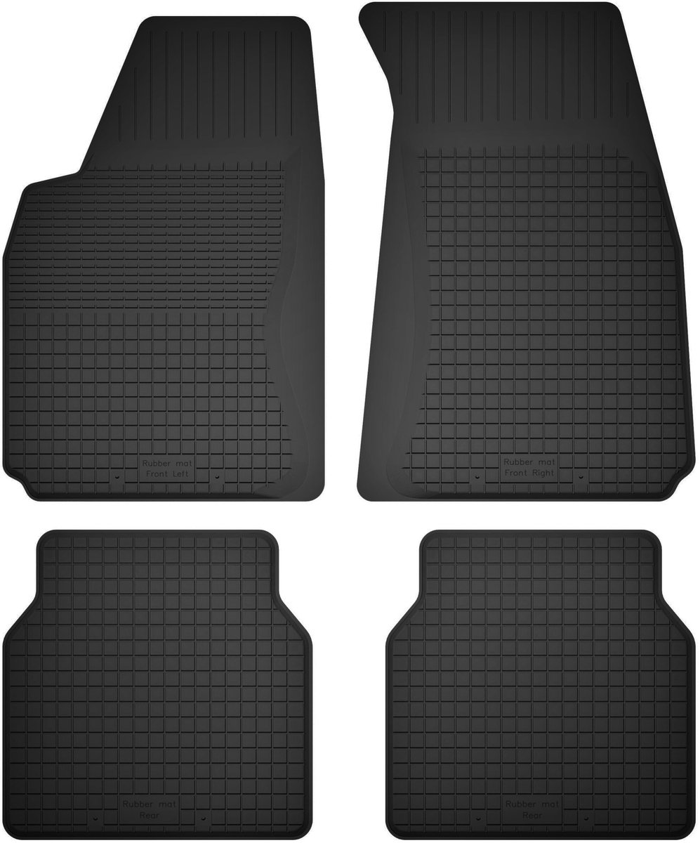 Wielganizator BasicProtect Serie - Auto Rubber Matten - 4 Stuks Set - Antislip - Weerbestendig